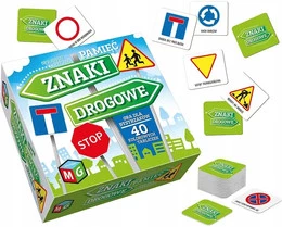 Memory Memosy ZNAKI DROGOWE Pamięć Gra Dla Bystrzaków 7+ Multigra