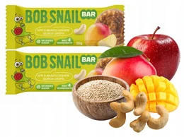 BOB SNAIL Batonik MANGO JABŁKO NERKOWCE QUINOA Bez Dodatku Cukru 35g x2