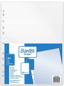 Koszulki groszkowe PP Bantex A4 100 sztuk, 35 mic