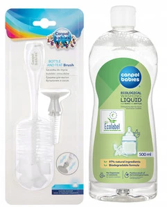 Canpol Szczotka i Płyn Do MYCIA Butelek I Smoczków