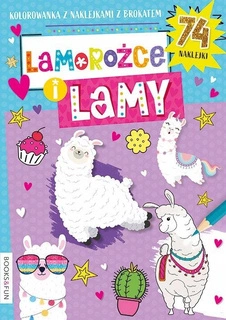 Kolorowanka Lamorożce I Lamy + Brokatowe Naklejki BooksAndFun