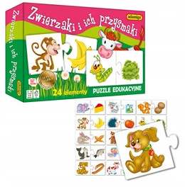 ZWIERZAKI I ICH PRZYSMAKI Gra Edukacyjna 3+ Adamigo