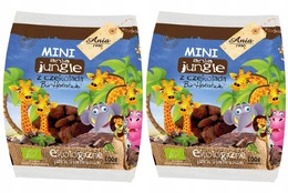 Herbatniki Mini Jungle BIO z czekoladą 2x200g – Bio Ania