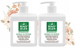 2x Mydło W Płynie Biały Jeleń 500 ml Hipoalergiczne Naturalne Dozownik