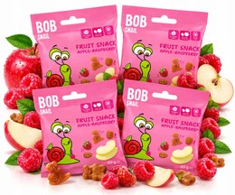 BOB Ślimak SNAIL Owocowe Żelki Jabłko-Malina 20g x4 Bez Cukru