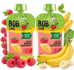 Bob Snail Smoothie Banan Malina 2x60g bez cukru
