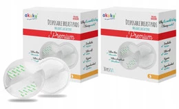2x Wkładki Laktacyjne Ultra Cienkie Chłonne 30szt. Akuku A0354