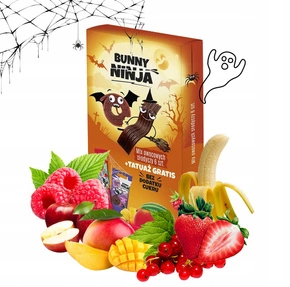 BUNNY NINJA Przekąski Owocowe Zestaw HALLOWEEN + Tatuaż MIX SMAKÓW 6szt.