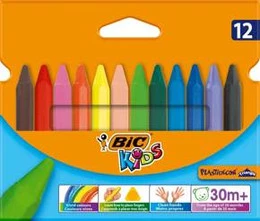 BIC KIDS PLASTIDECOR TRÓJKĄTNE KREDKI ŚWIECOWE X12