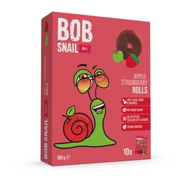 Rollsy Owocowe Jabłko Truskawka Bez Cukru 100g Bob Snail