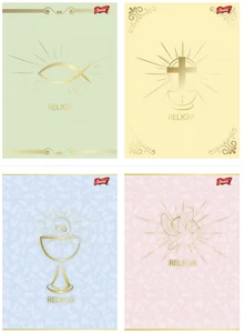 4x Zeszyt do Religii A5 32 kartek w kratkę mix wzorów UNIPAP