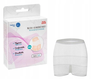 AKUKU Majtki Poporodowe WIELORAZOWE Siatka 2szt XXL A0236