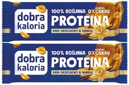 2x Naturalny Baton Proteinowy Bez Cukru ORZECH WANILIA Dobra Kaloria