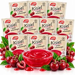 Kisiel WIŚNIOWY Bez DODATKU CUKRU o smaku Wiśni Bezglutenowy CELIKO 40g x10