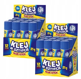 24x Klej Szkolny W Sztyfcie Bardzo Mocny 21g Nie Marszczy Papieru Astra