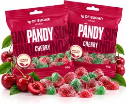 PANDY Cherry Żelki Bez Cukru Wiśniowe Błonnikowe 50g x2