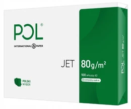 Papier biurowy ksero IP POL JET A3 kl. A 166CIE 80gsm ryza 500 arkuszy