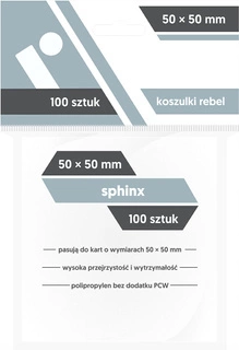KOSZULKI NA KARTY SPHINX 100szt. 50x50mm REBEL