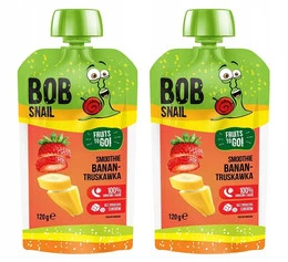 Bob Snail Smoothie Banan-Truskawka Bez Cukru 2x120g