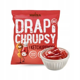 Chrupki o Smaku KETCHUPOWYM Drapi Chrupsy Bezglutenowe NAURA 50g