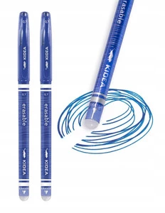 2x Długopis Zmazywalny Niebieski 0,7 mm Wymazywalny Ścieralny Z Gumką Kidea
