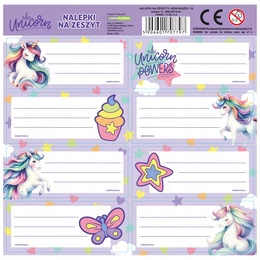 Naklejki na zeszyt Jednorożec 16 Derform