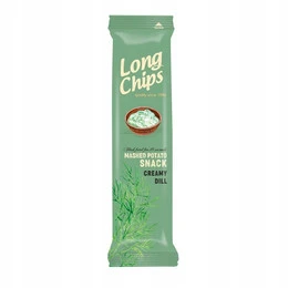 LONG CHIPS Chipsy Ziemniaczane o Smaku KWAŚNA ŚMIETANA KOPEREK 75 g