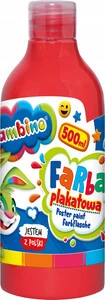 FARBA PLAKATOWA Szkolna Bambino 500 ml CZERWONA