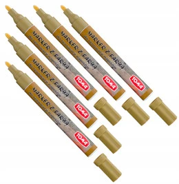 Marker renowacyjny Toma 4 szt. (czarny, biały, srebrny, złoty)