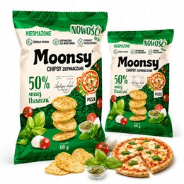 Moonsy Chipsy ziemniaczane pizza 60g x2 bezglutenowe