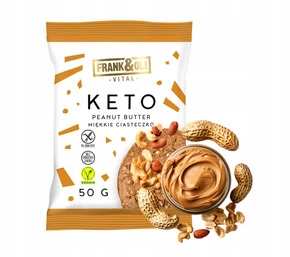 FRANK&OLI Ciastko Miękkie Keto MASŁO ORZECHOWE Bez Cukru 50g