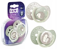 LOVI Smoczek Silikonowy Dynamiczny 2 Sztuki Day&Night JEŻ Jeże 18M+ 22/931
