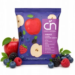 Chipsy jabłkowo-owocowe leśne 18 g – Crispy Natural