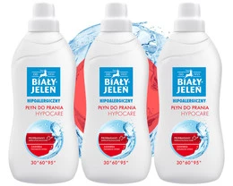 Płyn do prania HypoCare - białe i kolorowe, 3x1 L | Biały Jeleń