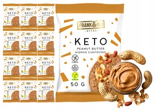 FRANK&OLI Ciastko Miękkie Keto MASŁO ORZECHOWE Bez Cukru 50g x12