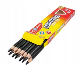 INSPIRIA Kredki Trójkątne Ołówkowe CZARNY Jumbo 12 Sztuk