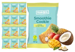 FRANK&OLI Ciastko Owsiane Smoothie ANANAS MANGO KOKOS Wegańskie 50g x12