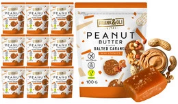 FRANK&OLI Ciasteczka Mini MASŁO ORZECHOWE SŁONY KARMEL Białko 100g x9