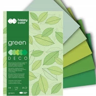 Blok A4 20k ZIELONY Odcienie Deco Green 170g HAPPY COLOR
