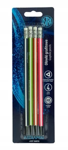Astra Blackwood HB Pencils with Eraser 4 Pack