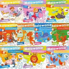 Malowanie - doklejanie. Mix Zwierząt