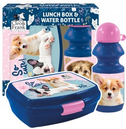 Zestaw ŚNIADANIÓWKA + BIDON 330ml PIESKI Pies Dla Dziewczynki Derform