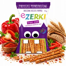 EZERKI paluszki orkiszowe złociste z papryką