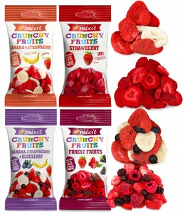 MIXIT Chrupiące Liofilizowane Owoce MIX SMAKÓW Truskawka Banan x4