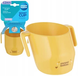 CANPOL Sprytny Otwarty KUBEK Z UCHWYTAMI Dla Dzieci DO NAUKI PICIA Żółty