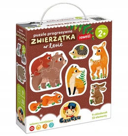 Puzzle Progresywne Zwierzątka w Lesie CzuCzu