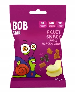 BOB SNAIL Żelki Owocowe JABŁKO CZARNA PORZECZKA Bez Dodatku Cukru 40g