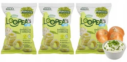 Chrupki z Grochu o Smaku ŚMIETANKI Z CEBULKĄ Loopea's 50g x3