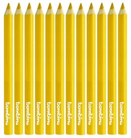 Kredki Trójkątne Grube op. 12 Sztuk ZÓŁTE Bambino
