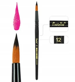 Pędzel Artystyczny Nylonowy Okrągły Nr 12 GR-PA12-12 Fiorello